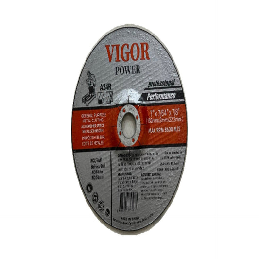 Disco de Corte para Metal Vigor Power 7" (180mm)