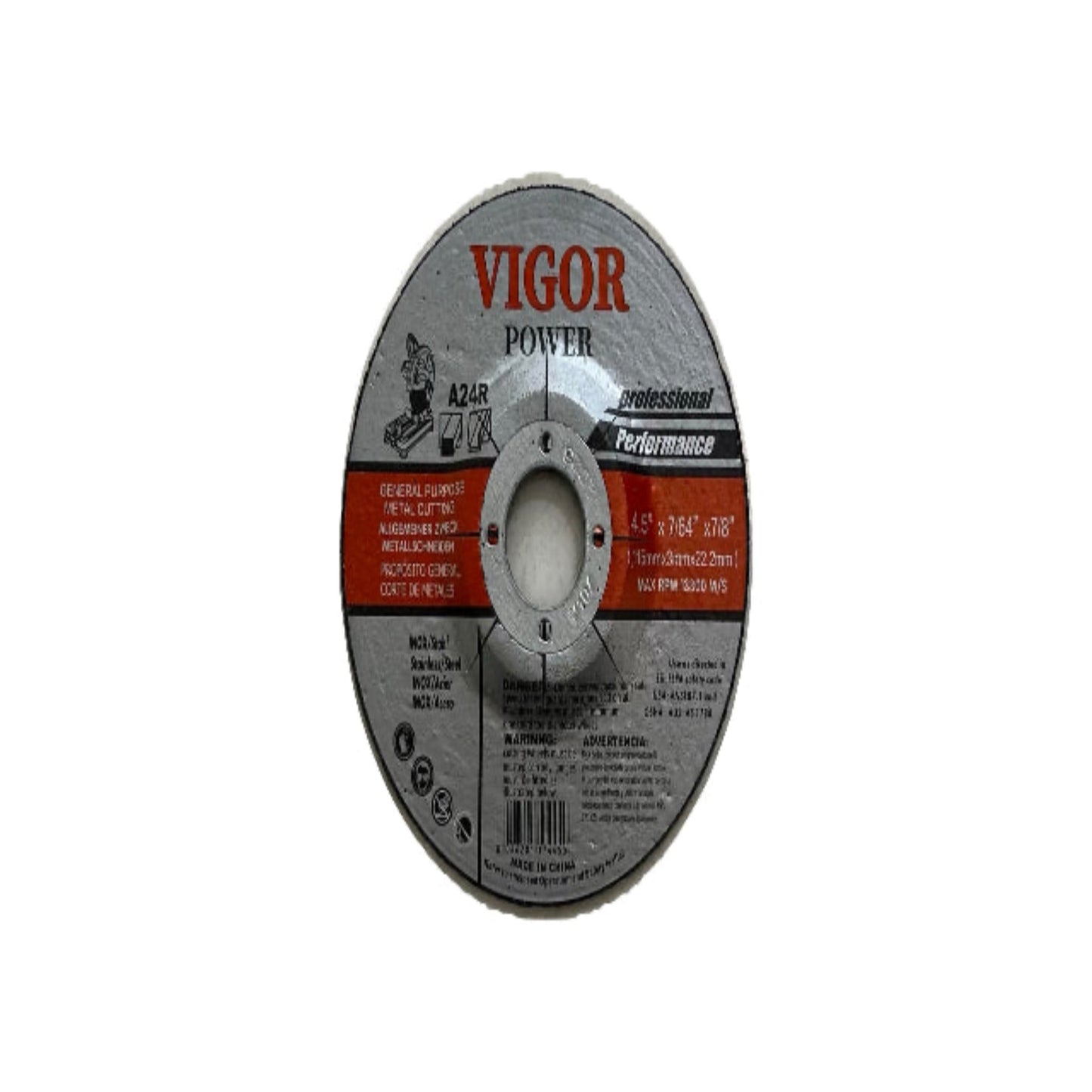 Disco de Corte para Metal Vigor Power 4.5" (115mm)